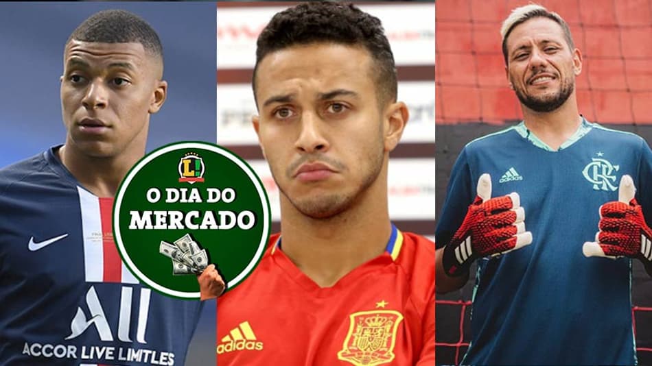 O dia do mercado: Real Madrid monitora Mbappé, Thiago Alcântara de saída do Bayern, renovações no Flamengo…