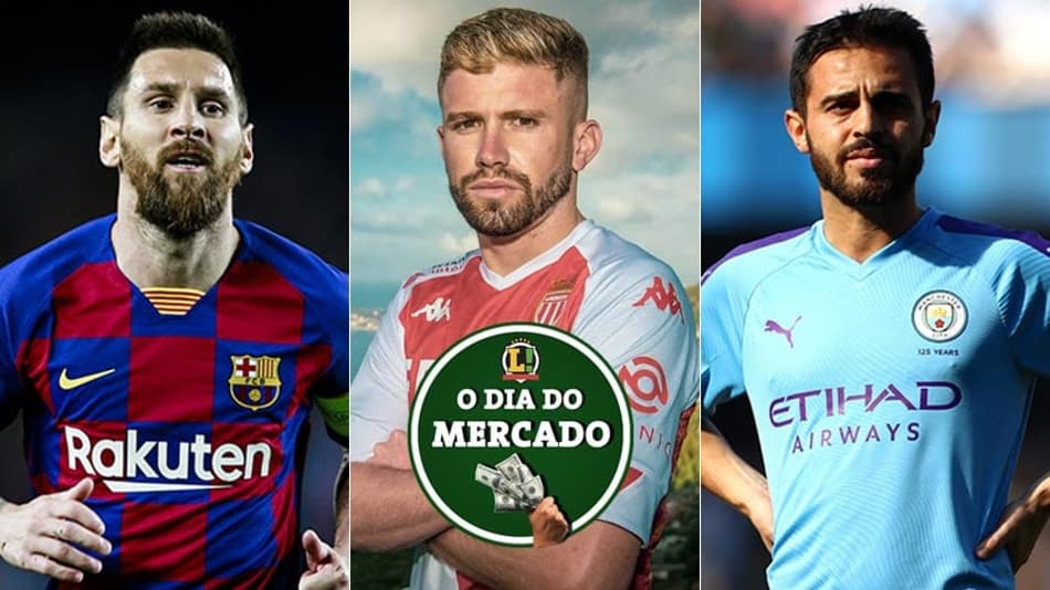 O dia do mercado: City pode oferecer Bernardo Silva em negociação por Messi, Caio Henrique apresentado no Monaco…