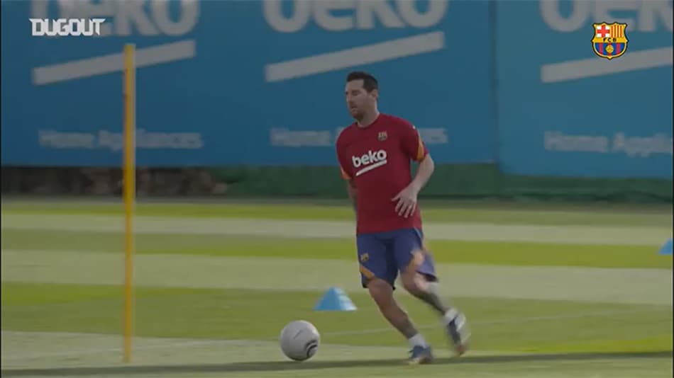 VÍDEO: Veja o retorno de Messi aos treinamentos do Barcelona