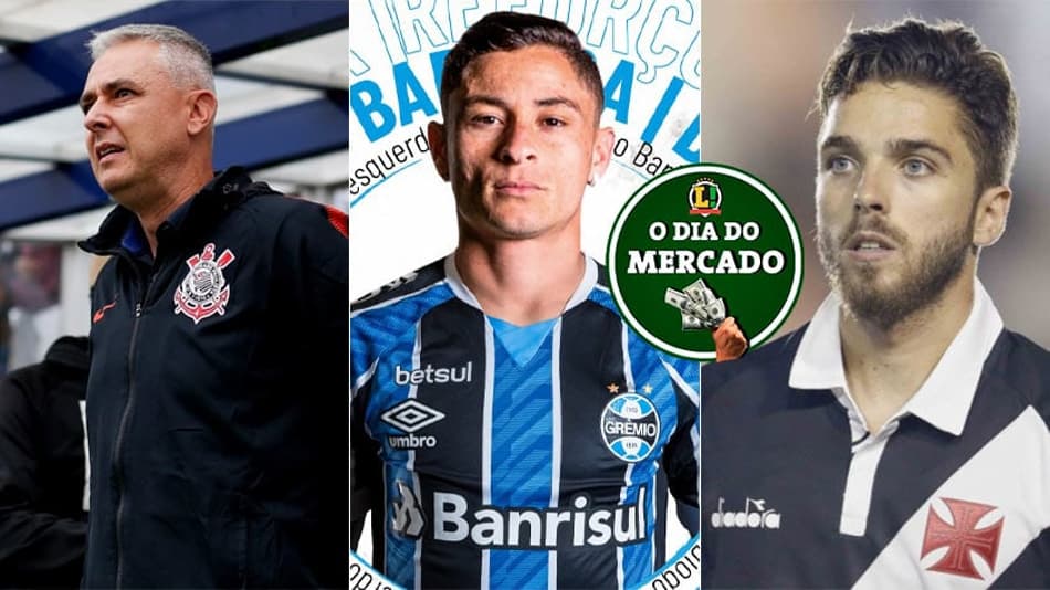 O dia do mercado: Tiago Nunes demitido, Grêmio anuncia Diogo Barbosa, lateral de saída do Vasco…
