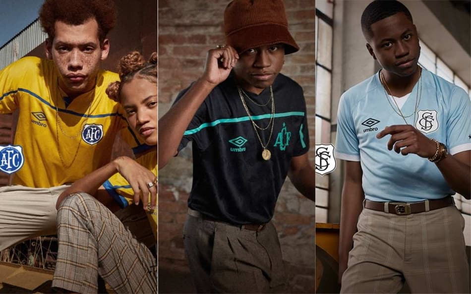 Com pegada retrô, Umbro lança camisas 3 para seus clubes brasileiros. Veja fotos