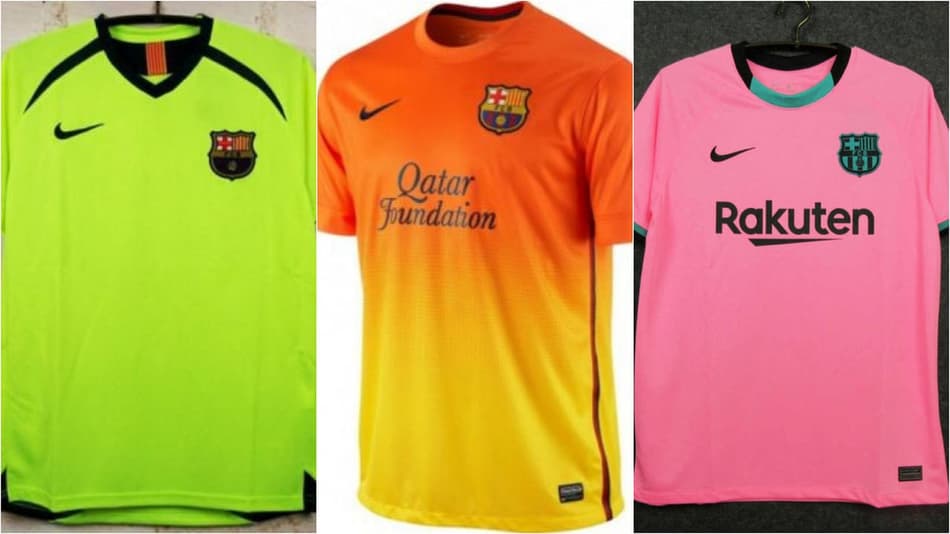 Veja as camisas alternativas do Barcelona mais marcantes no século 21