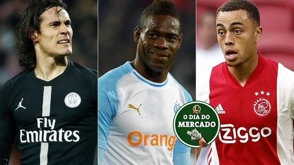 Manhã do Mercado: Galo quer Cavani, futuro de Balotelli, Barça perto de lateral…