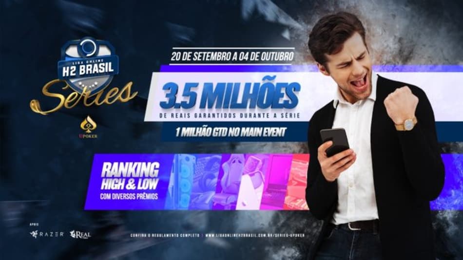 Liga Online H2: Main Event da Series UPoker distribui R$ 1 milhão hoje (27)
