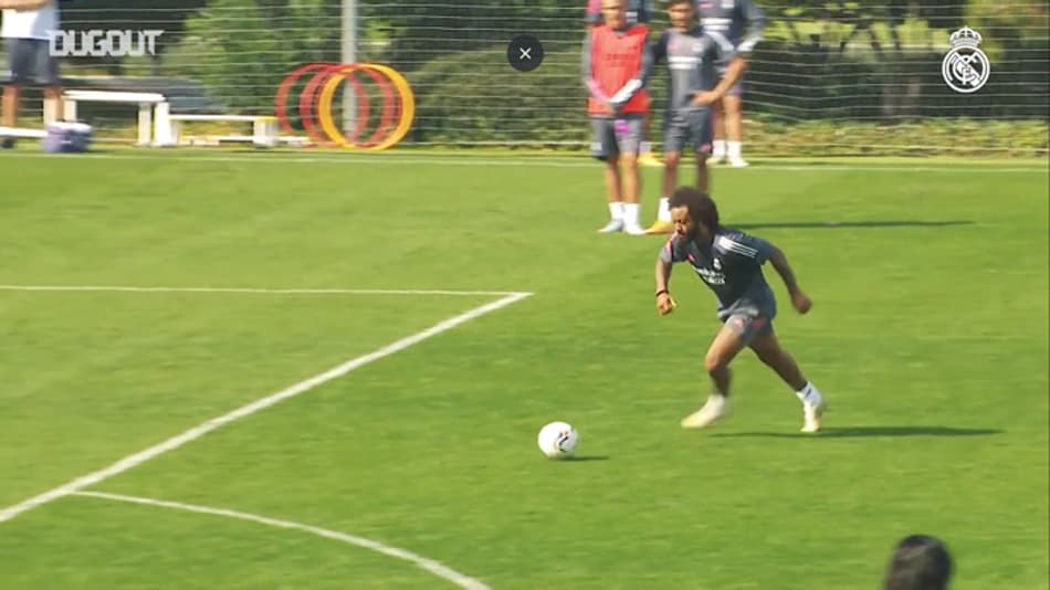VÍDEO: Marcelo, Rodrygo e Vini Jr. mostram pontaria afiada no Real