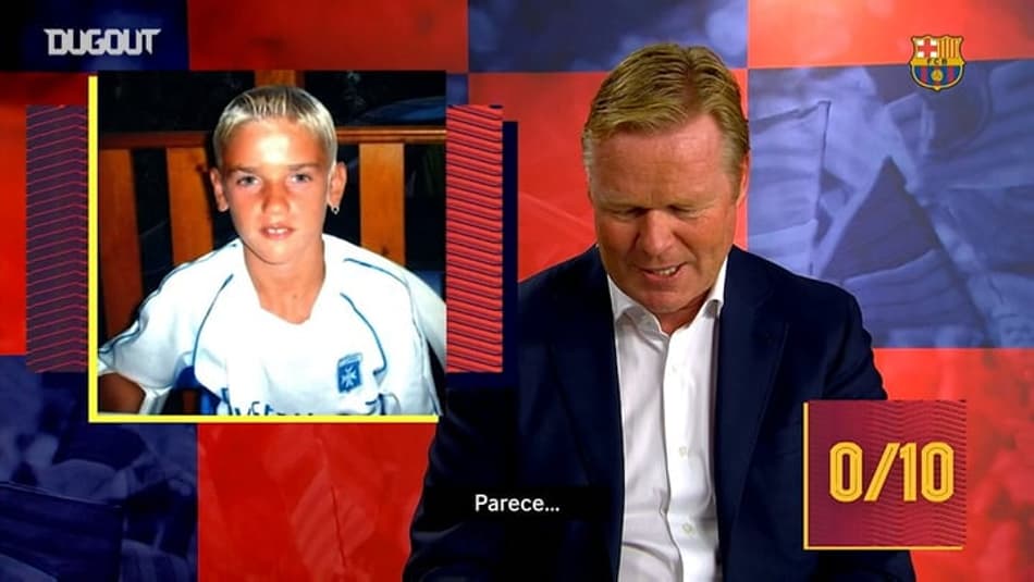 VÍDEO: Koeman tenta adivinhar jogadores do Barça quando crianças