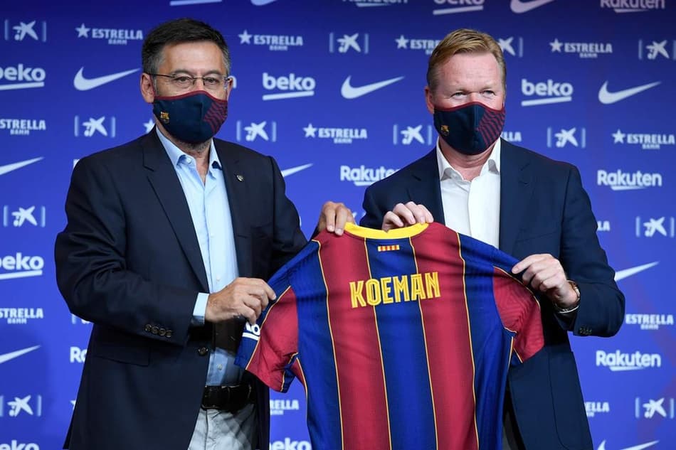 Ronald Koeman e Josep Maria Bartomeu - Barcelona