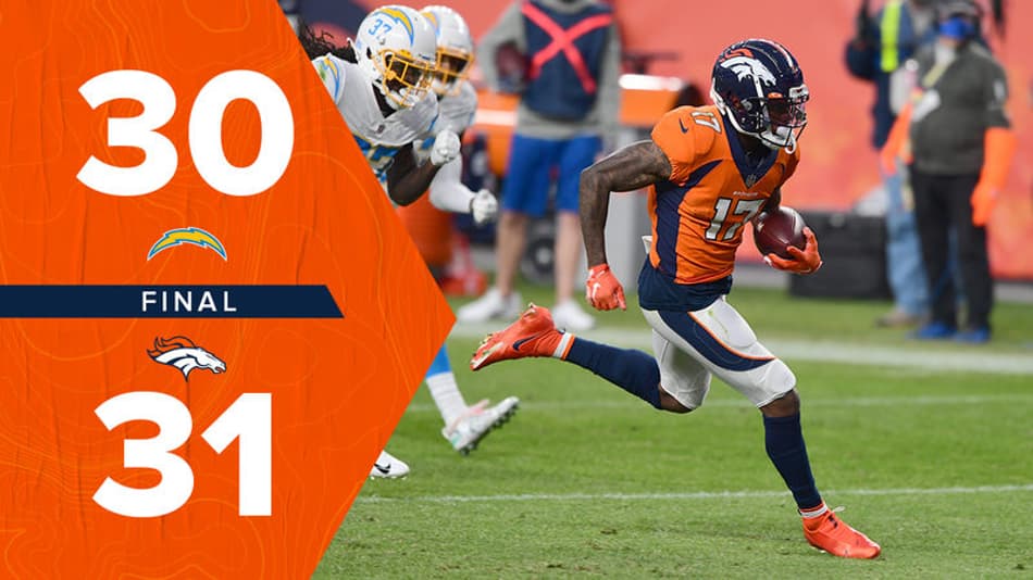 Broncos derrubam os Chargers com TD e extra point no lance final da partida