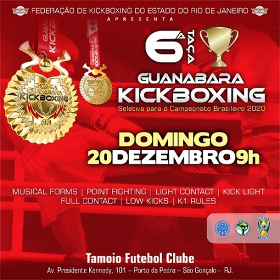 Seletiva para o Brasileiro de Kickboxing, Taça Guanabara da FKBERJ será realizada em dezembro
