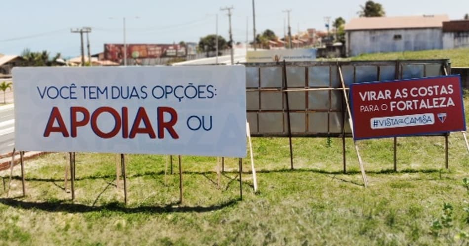 Com outdoor nas ruas, Fortaleza dá continuidade à campanha #VistaACamisa