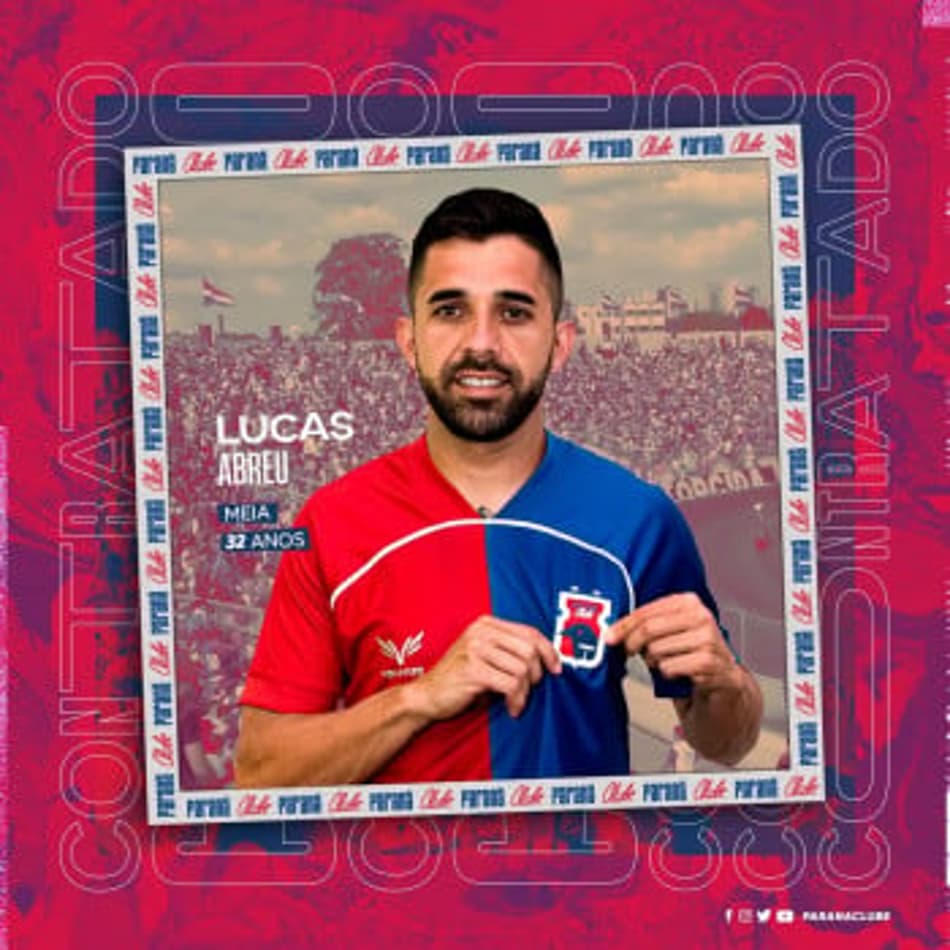 Lucas Abreu assina com o Paraná e espera grande ano no tricolor