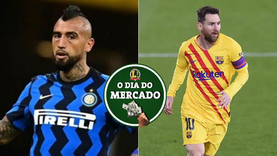 Neymar conversa com Messi sobre ida ao PSG, Vidal faz post sobre o Flamengo… O Dia do Mercado