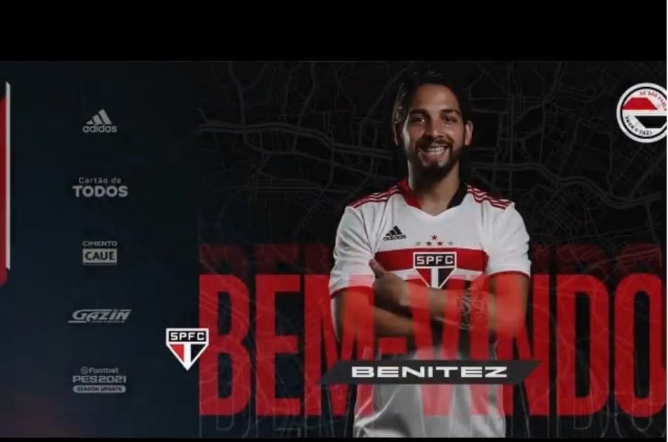 São Paulo anuncia a contratação do meia argentino Martín Benítez
