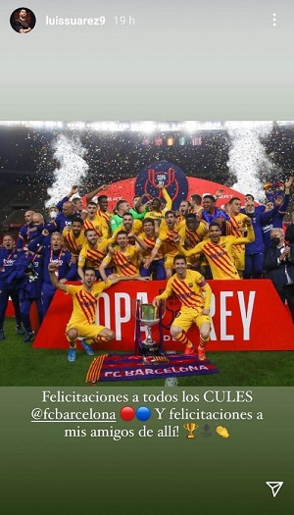Bateu saudade do ex? Suárez parabeniza Barça em sua rede social; veja