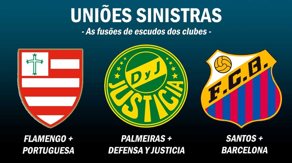 Perfil mostra fusões inusitadas entre escudos do futebol; veja as montagens com seu clube