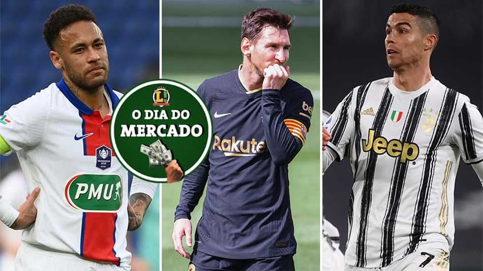 PSG prepara oferta por Messi, Neymar comenta sobre renovação, futuro de Cristiano Ronaldo na Juventus… Veja o Dia do Mercado