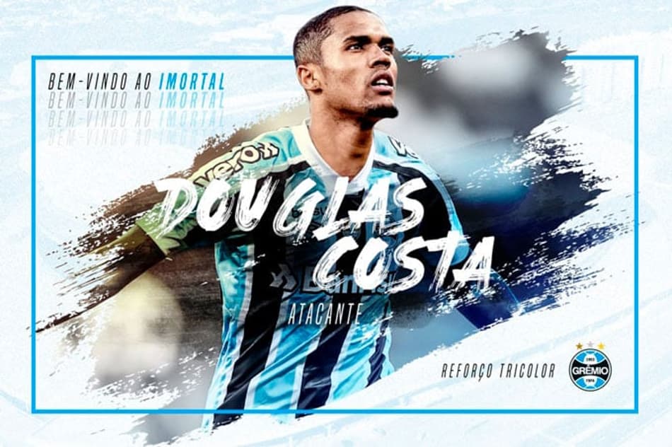 Grêmio anuncia o retorno de Douglas Costa ao clube após 11 anos