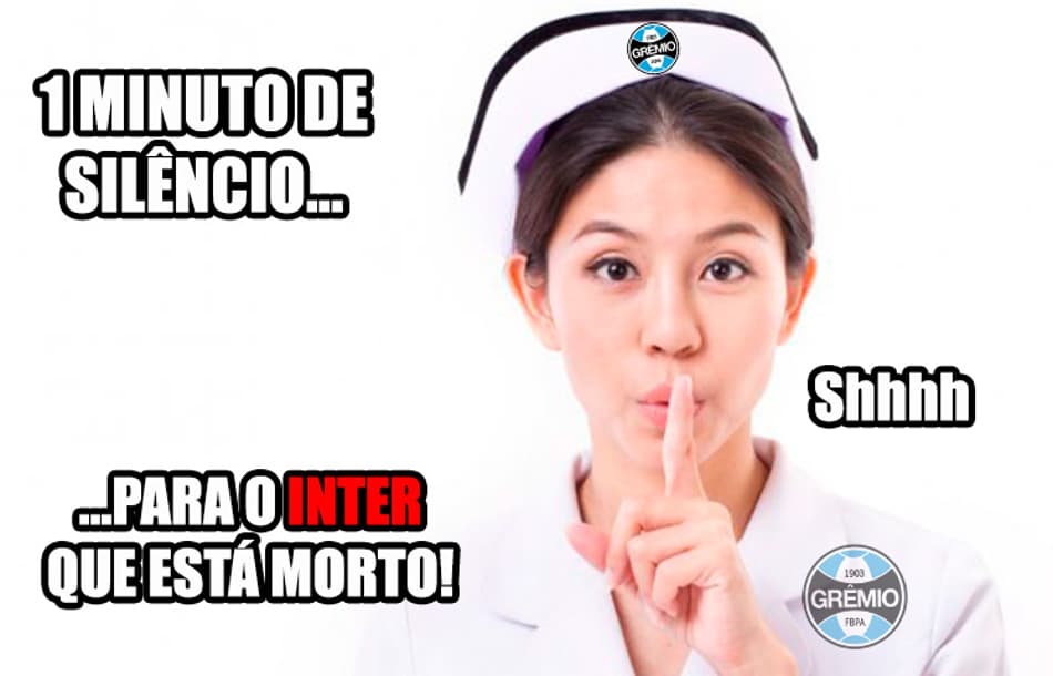 1 minuto de silêncio… Gremistas zoam Inter após tetra no Gauchão; veja os memes