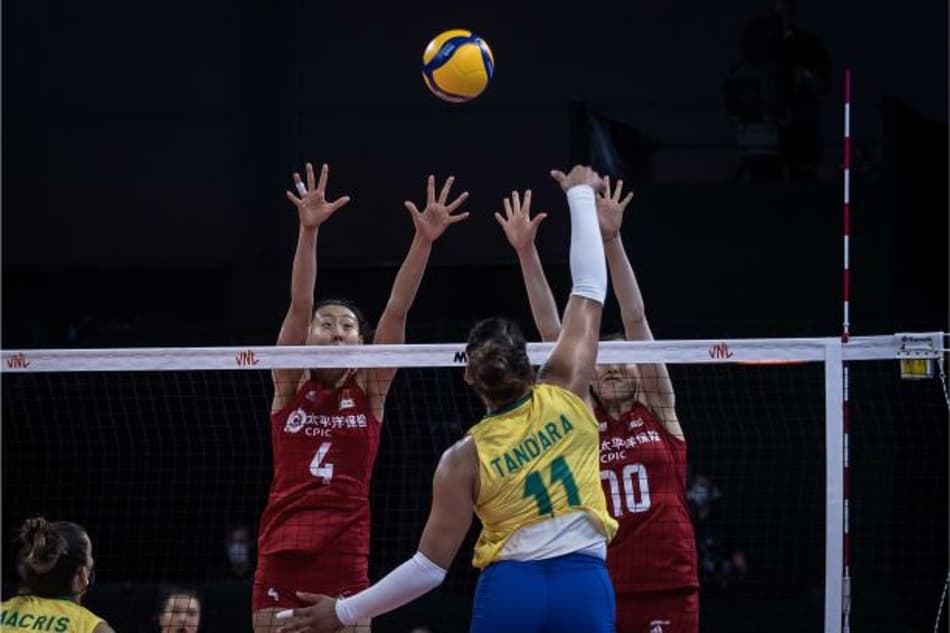 No tie-break, China derrota o Brasil na Liga das Nações feminina