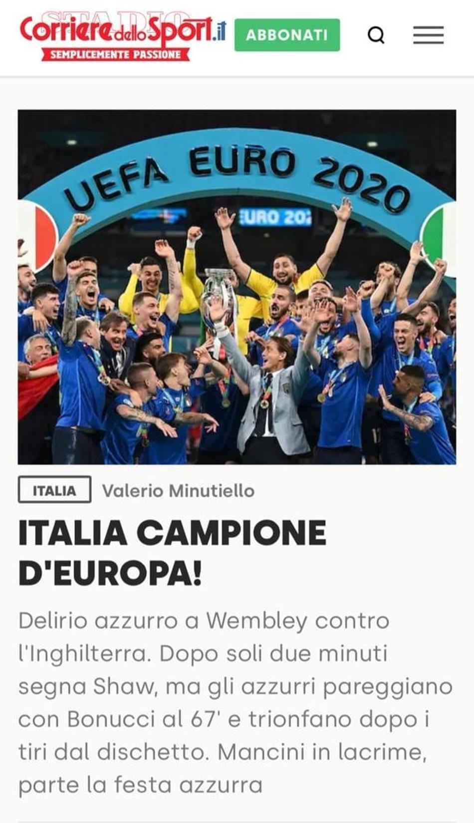 "Donnarummazo", choro inglês e mais: veja a repercussão do título italiano da Eurocopa nos principais jornais do mundo
