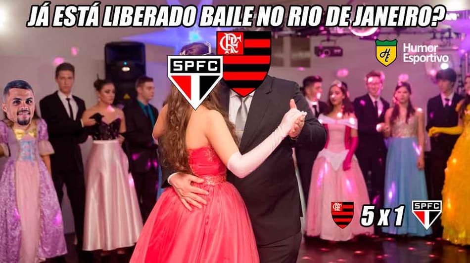 Baile do Flamengo diante do São Paulo gera enxurrada de memes na web