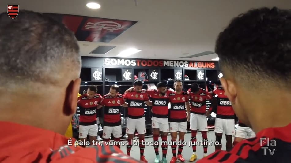 VÍDEO: Gabigol e Diego inflamaram o vestiário do Flamengo antes de goleada sobre o São Paulo: ‘É pelo tri!’