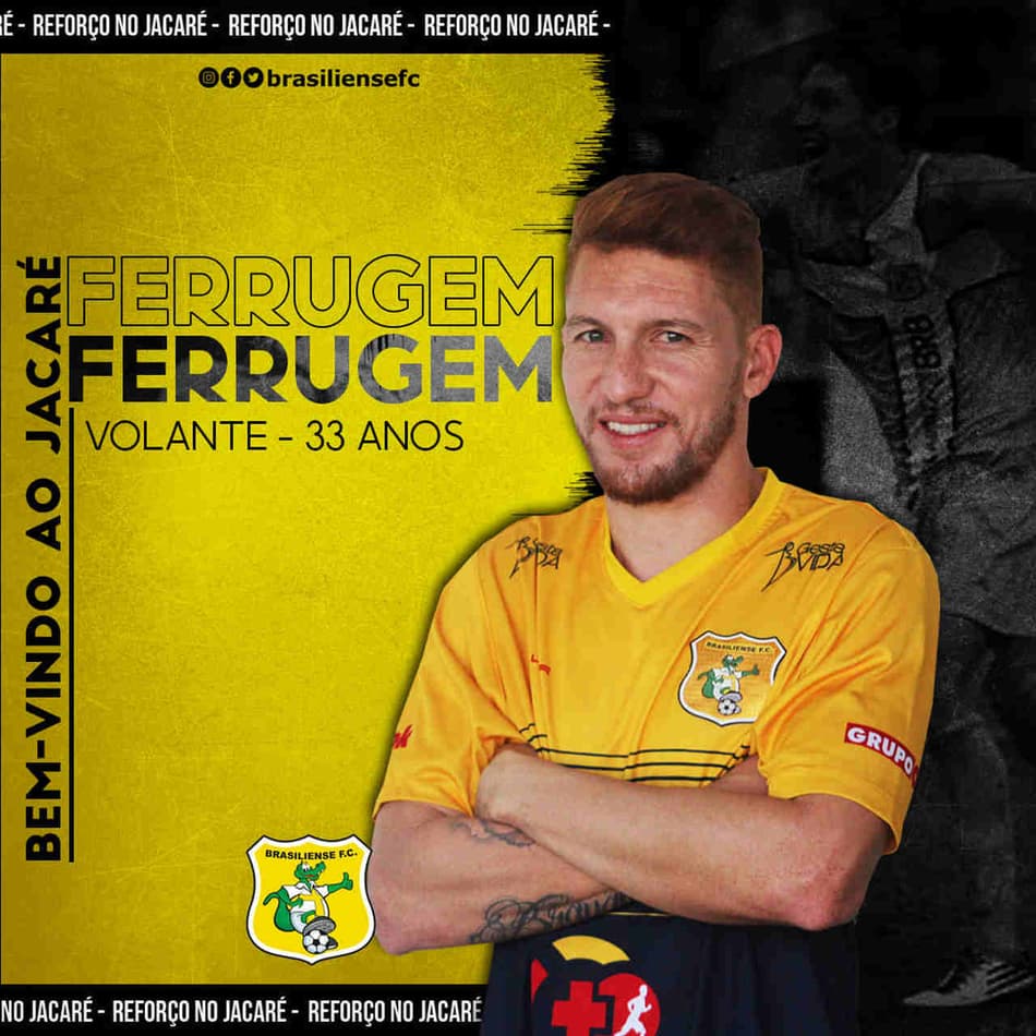 Volante Ferrugem deixa a Inter de Limeira e chega ao Brasiliense