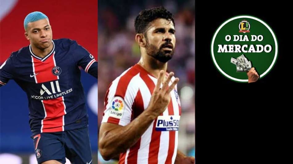 Mbappé pressionado, Diego Costa no Atlético-MG, Corinthians ainda sonha com Roger Guedes… O Dia do Mercado