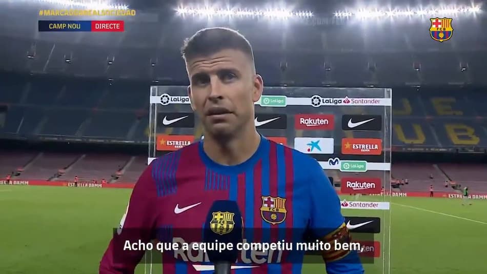 Piqué comemora vitória do Barcelona em estreia na LaLiga: ‘Estaremos lutando pelos títulos’