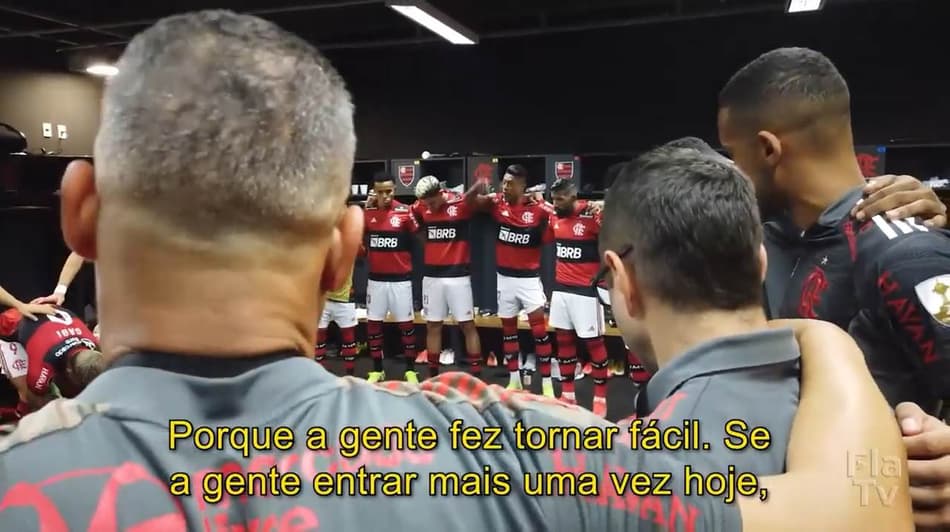 VÍDEO: Gabigol e Bruno Henrique inflamam vestiário do Flamengo antes da goleada sobre o Olimpia