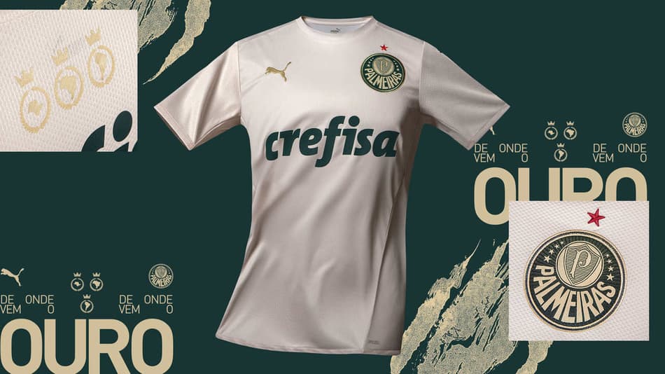 Assista ao vídeo de lançamento da nova camisa do Palmeiras inspirada na tríplice coroa