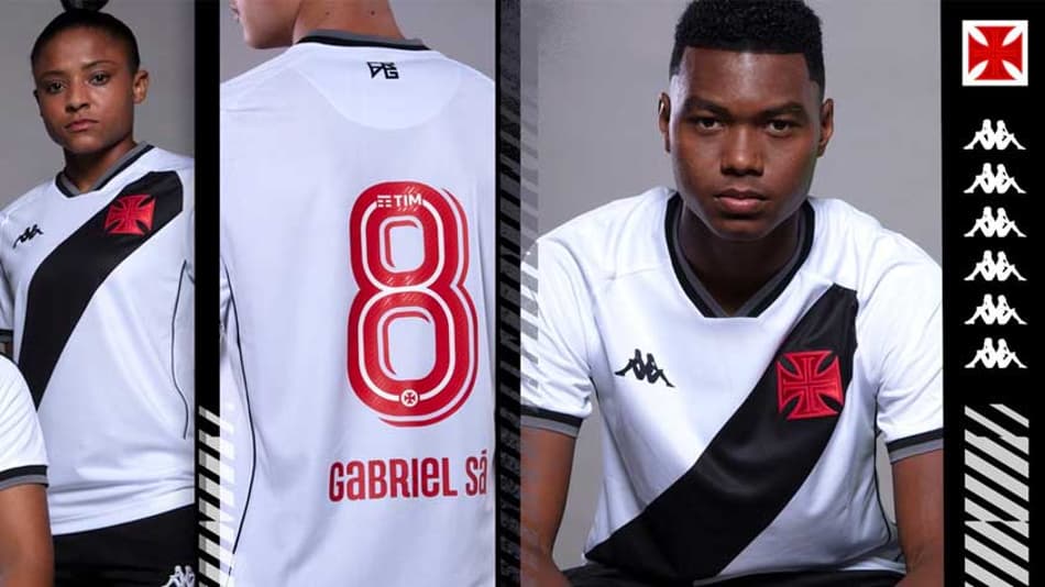 Vasco apresenta novo uniforme para a temporada; estreia será neste domingo contra a Ponte Preta