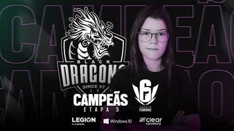 Black Dragons volta a dominar cenário e vence quinta etapa do Circuito Feminino de Rainbow Six Siege 2021