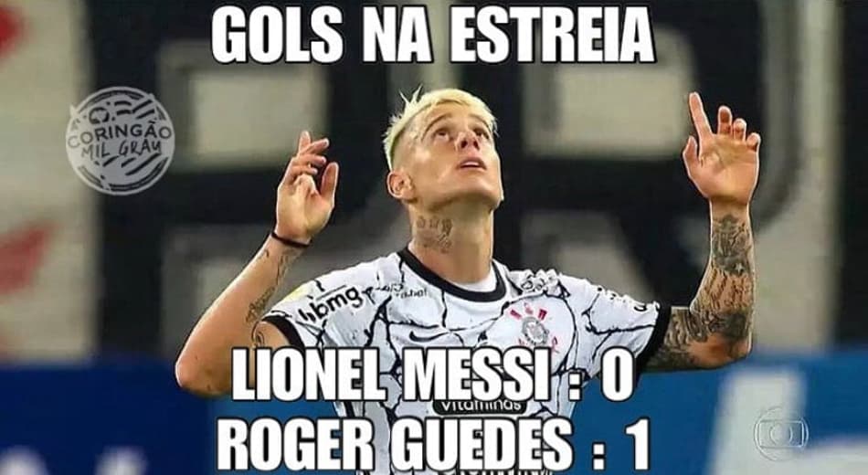 Melhor camisa 123 da história? Veja os memes da estreia de Roger Guedes pelo Corinthians