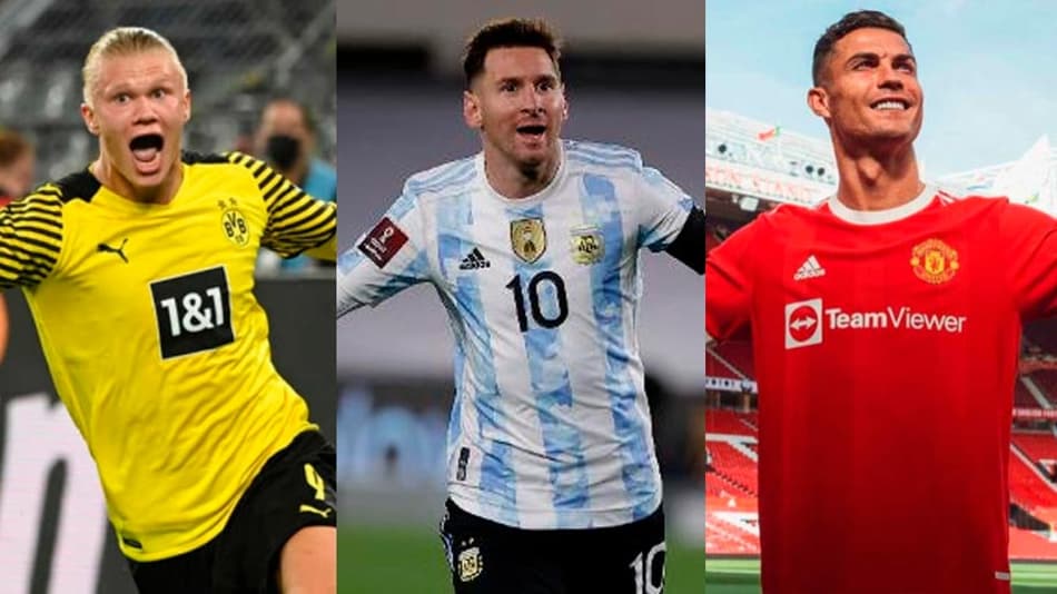 Haaland à frente de Messi e CR7! Veja o número de gols de craques do futebol mundial aos 21 anos