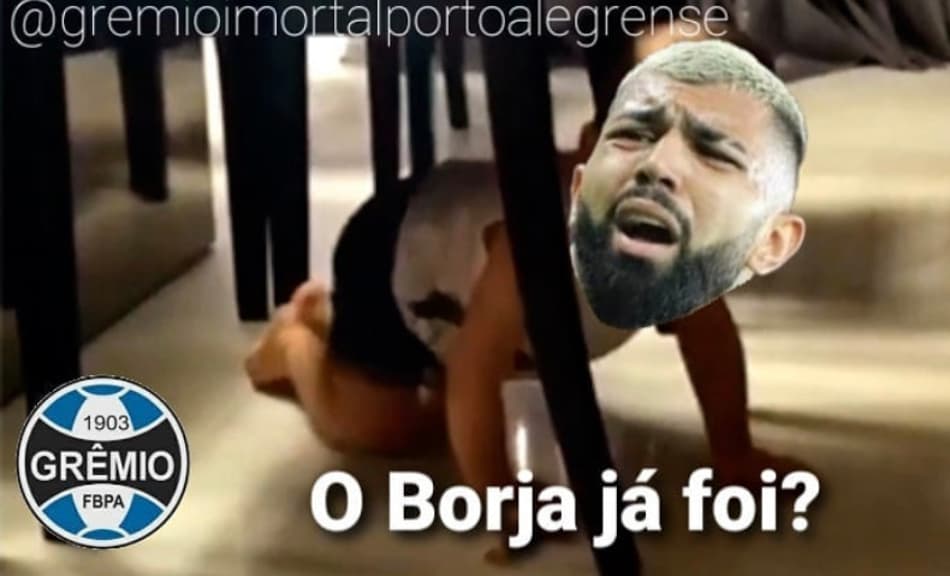 Borja e Gabigol protagonizam memes da vitória do Grêmio sobre o Flamengo; veja