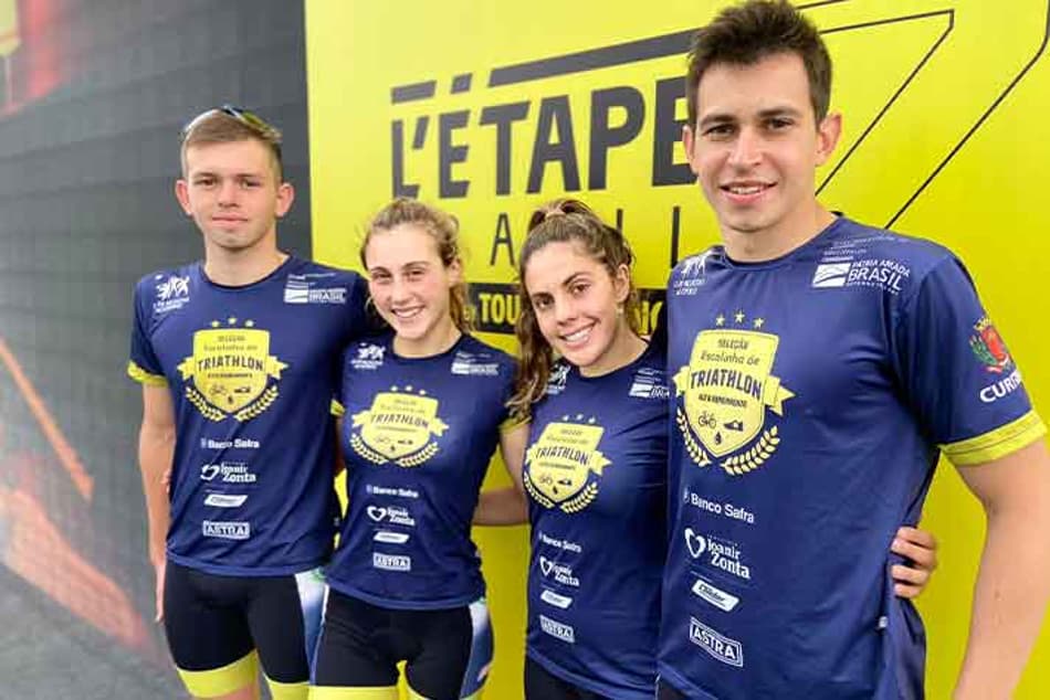 Paranaenses da Seleção Escolinha de Triathlon disputam Tour de France brasileiro
