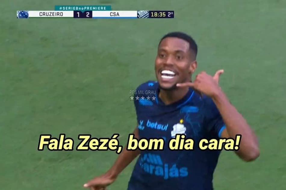 ‘Fala, Zezé’! Áudio de Thiago Neves é lembrado em memes da derrota do Cruzeiro para o CSA