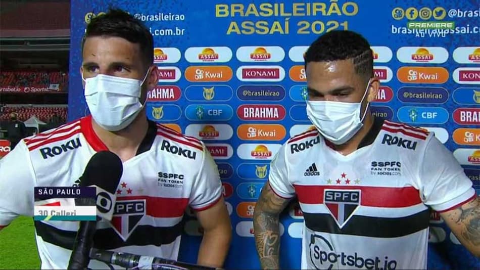Calleri e Luciano esclarecem discussão no pênalti do São Paulo diante do Santos; assista ao lance