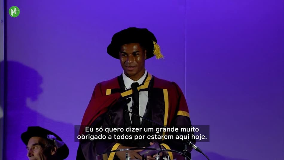 Rashford recebe título de Doutor Honoris Causa na Universidade de Manchester