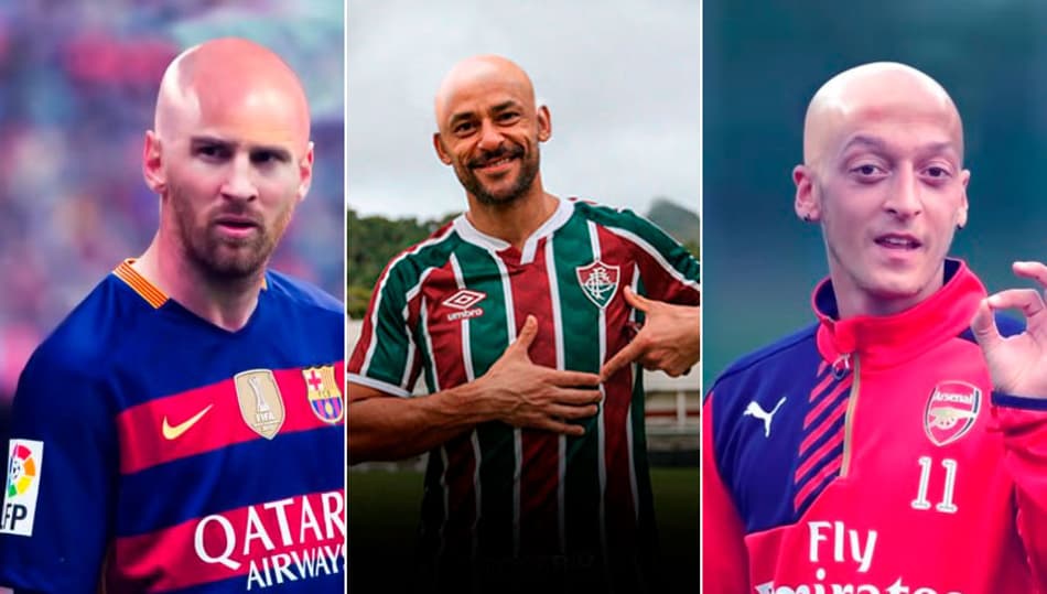 Dia dos Carecas: veja como ficariam os jogadores de futebol com a cabeça raspada