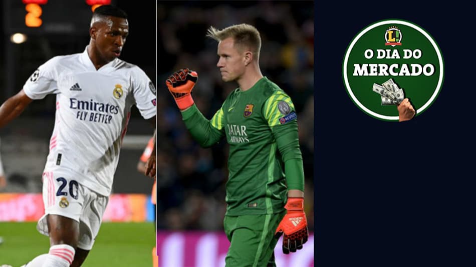 Real Madrid quer renovar com Vinícius Júnior, Newcastle faz proposta por Ter Stegen… O Dia do Mercado!