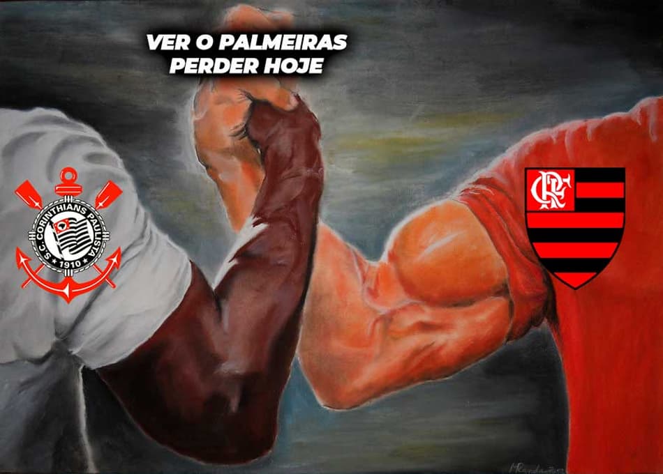Torcedores de Flamengo e Corinthians se unem pelo mesmo objetivo na final da Libertadores
