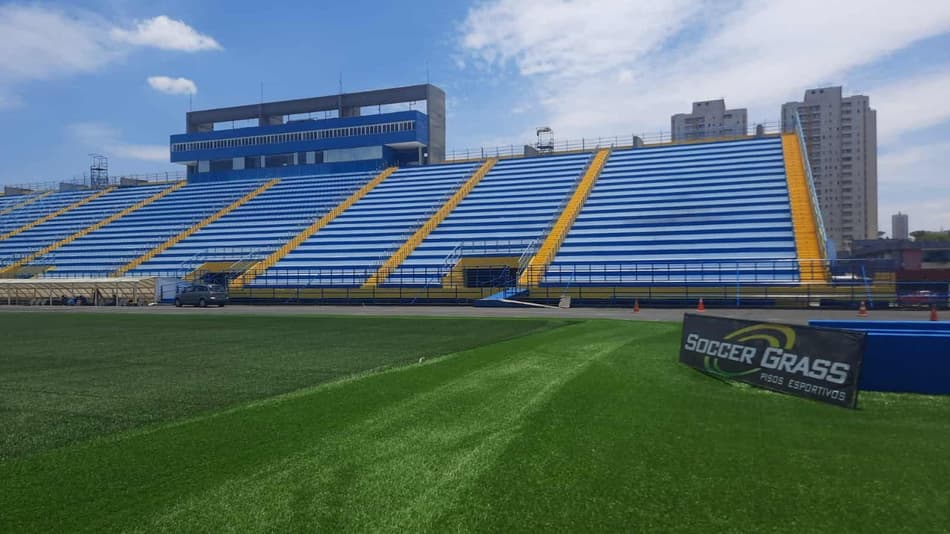 Para disputa do Paulistão, Santo André terá gramado sintético entregue neste fim de semana