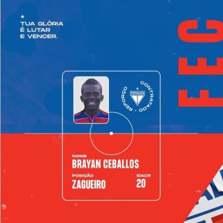 Fortaleza anuncia o zagueiro Brayan Ceballos