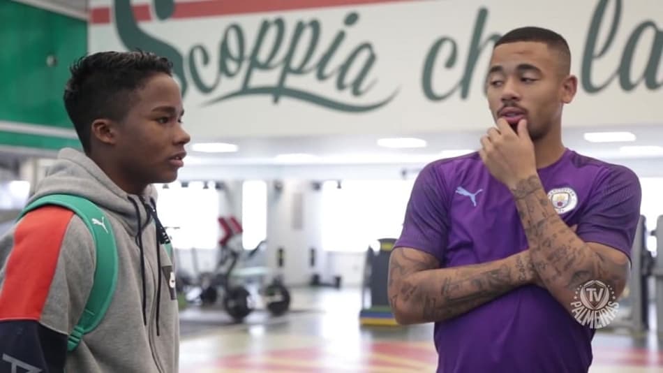 VÍDEO: Relembre quando Endrick conheceu Gabriel Jesus no Palmeiras