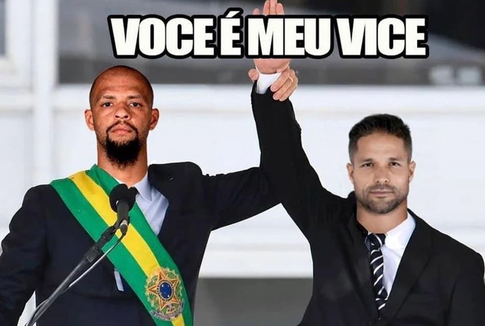 ‘Você é meu vice’: provocação de Felipe Melo a Diego Ribas gera enxurrada de memes na web