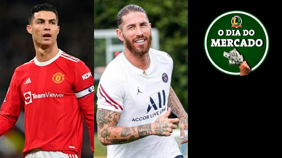 Técnico não sabe se CR7 fica no United, LA Galaxy sonda Sergio Ramos, Oscar recebe convite para jogar no Corinthians… O Dia do Mercado!