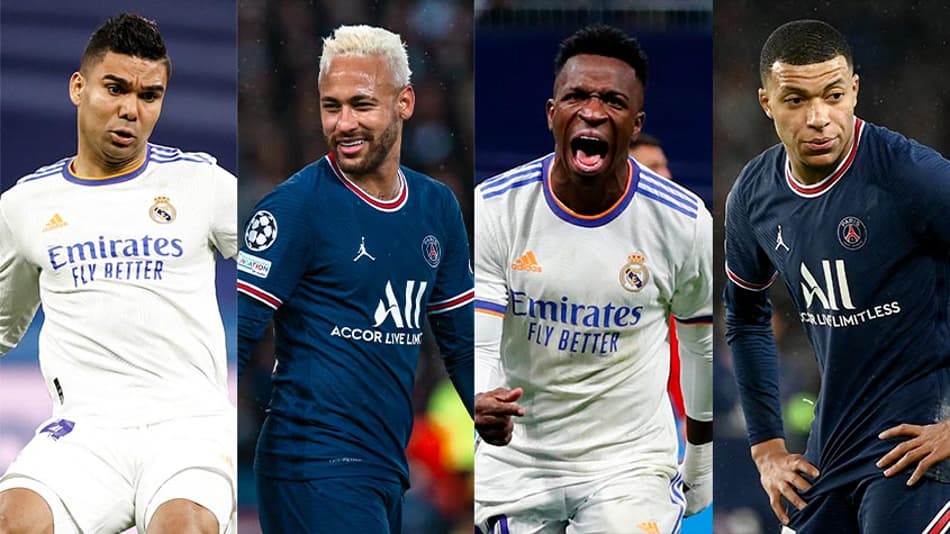 Saiba os 20 jogadores mais valiosos do duelo Real Madrid x PSG na Champions League