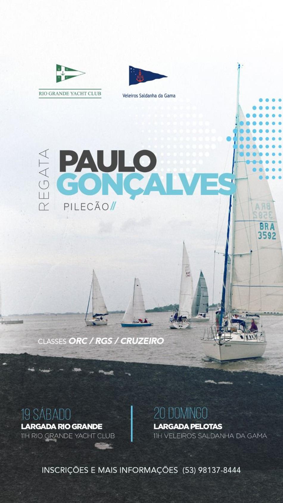 Regata Paulo Gonçalves acontece no próximo final de semana em Rio Grande (RS) e Pelotas (RS)